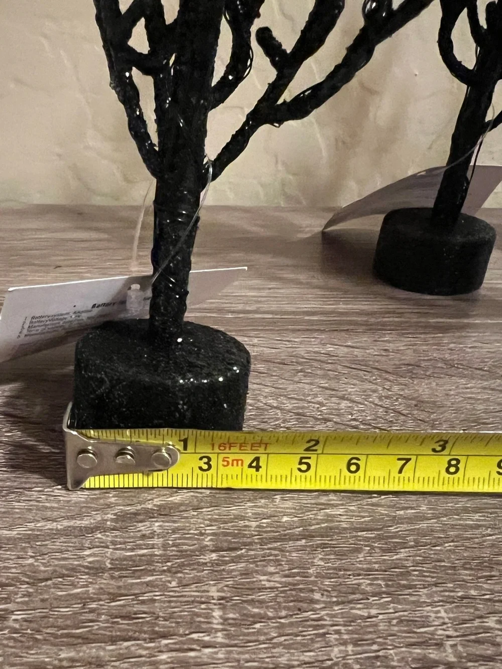 Target Bullseye Halloween Spooky Black Orange Sparkle LED Light 7” Trees NWT